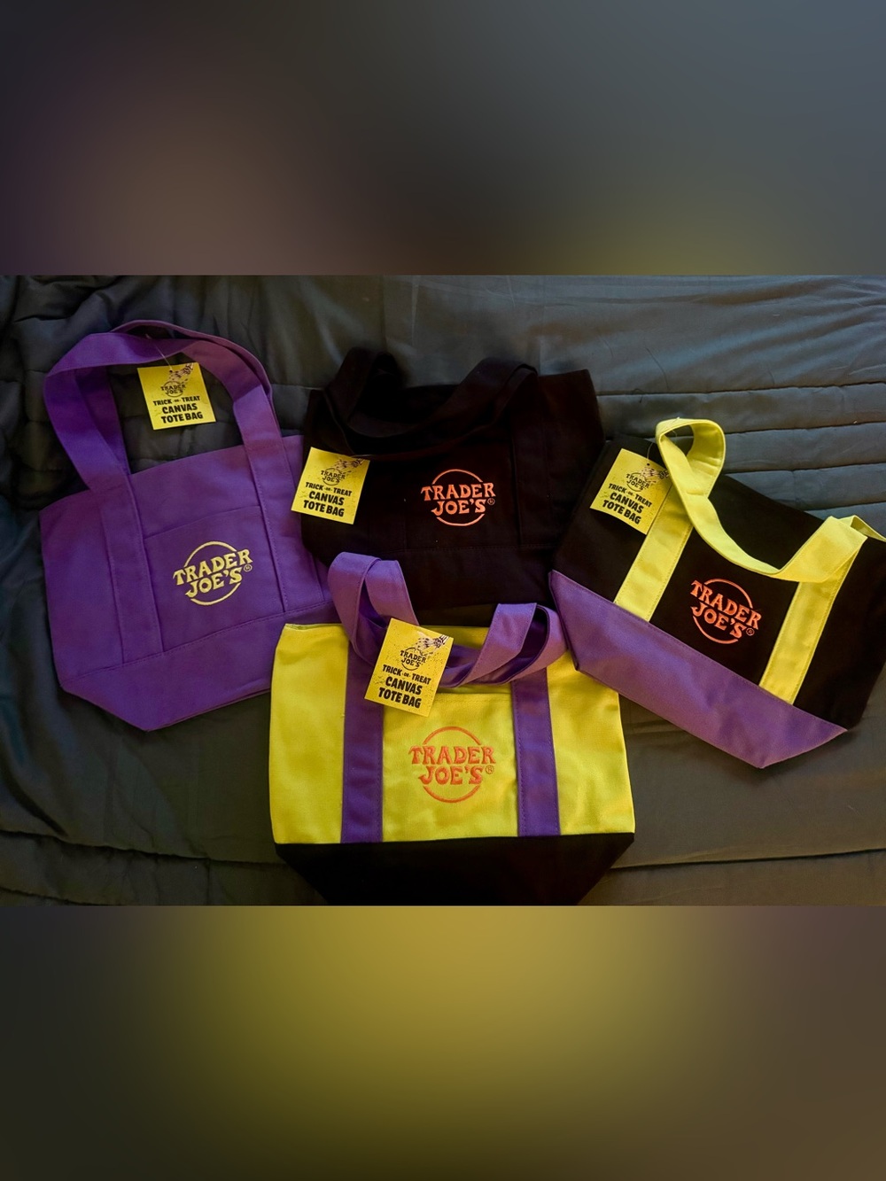 Trader Joe’s Halloween Mini Canvas Tote Bags